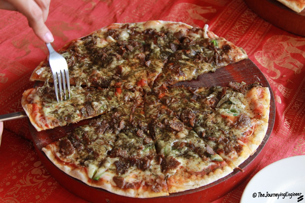 That's the beef thing with some "herbs." Too bad I wasn't able to take the photo of the really herby variety!